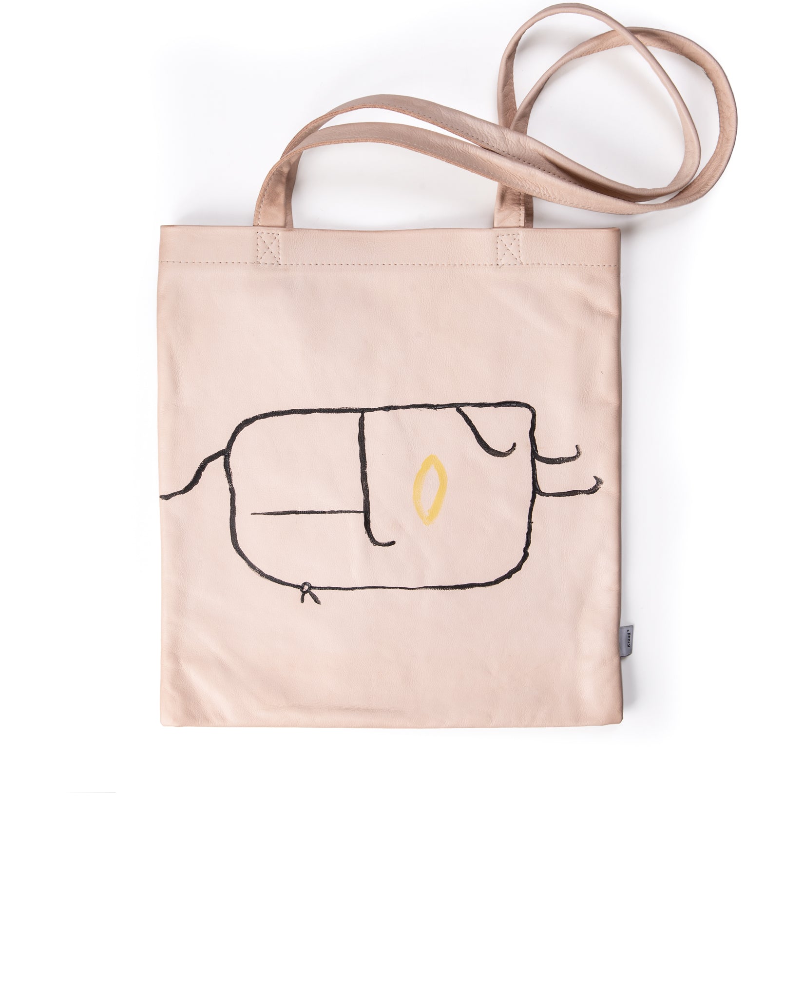 Kraud Leather fabricbag painted