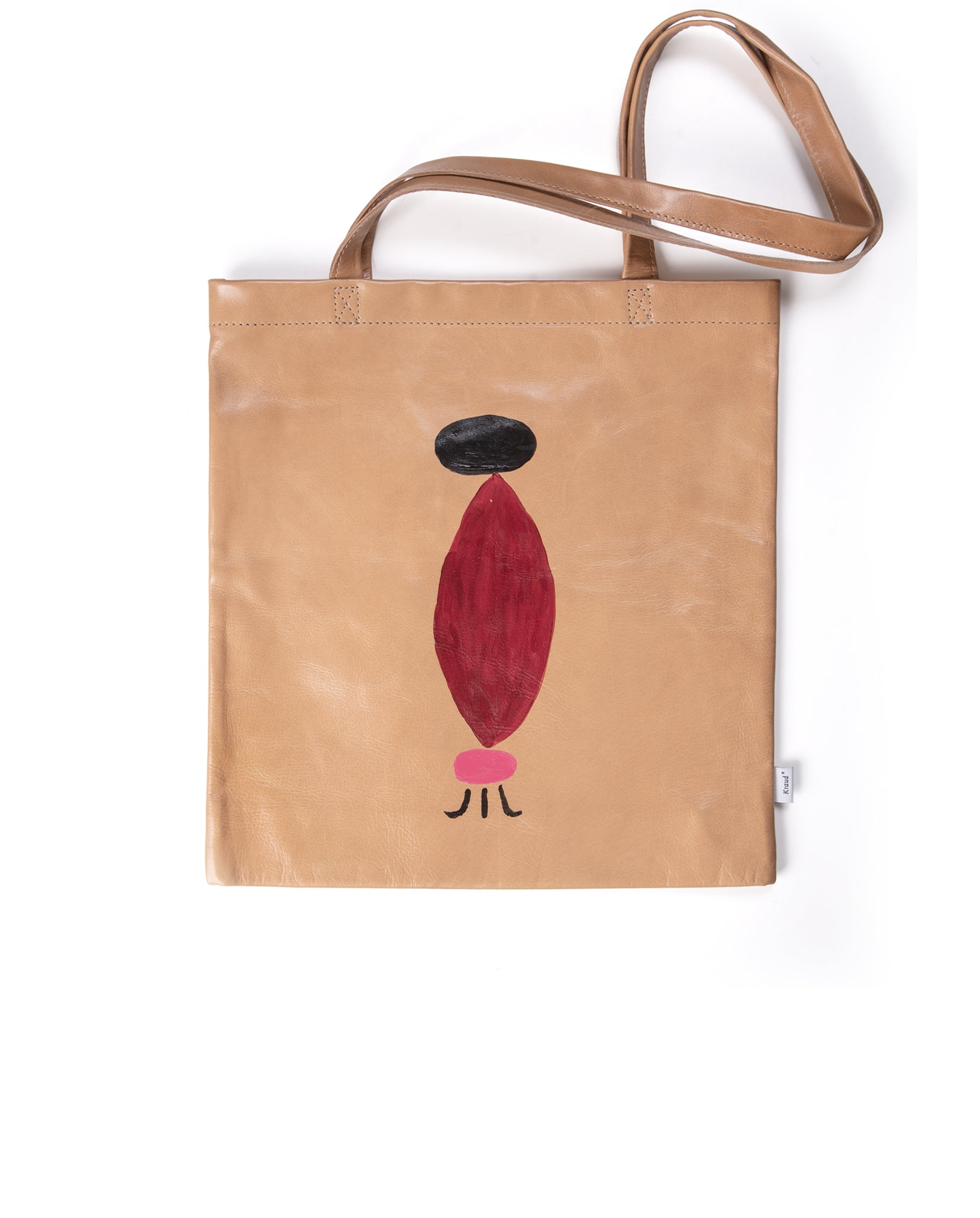 Kraud Leather fabricbag painted