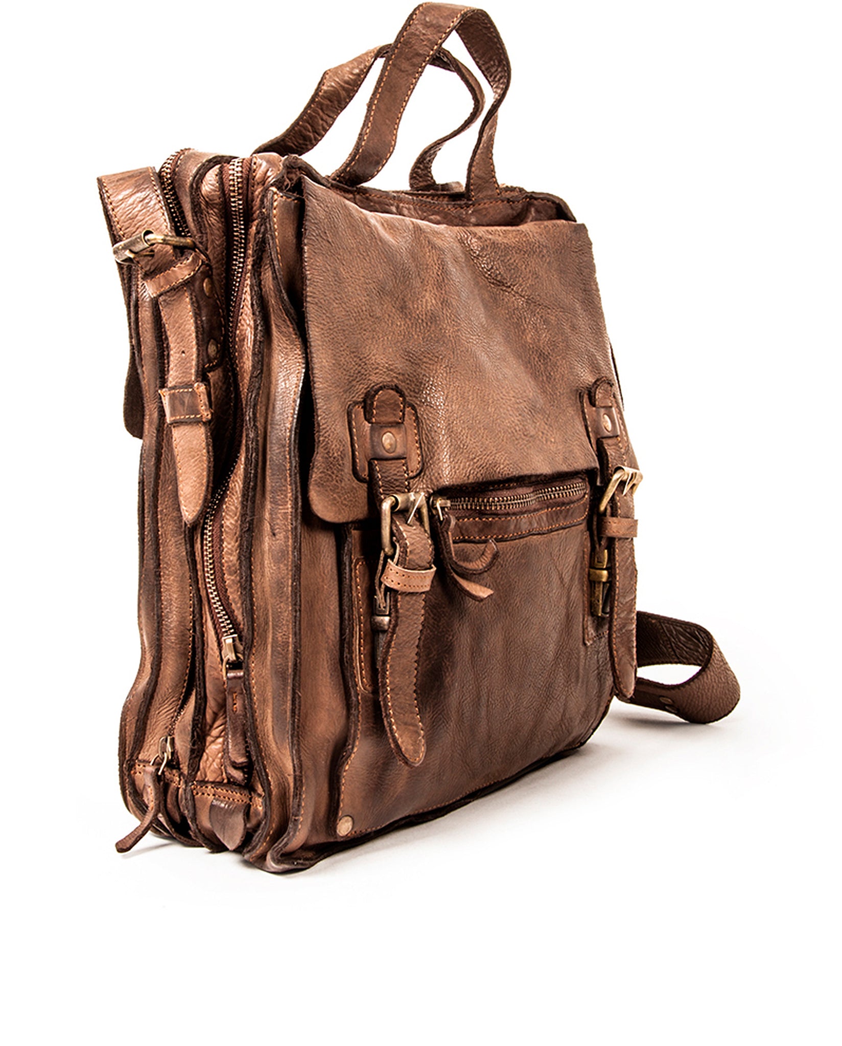 Submarine messenger bag upend