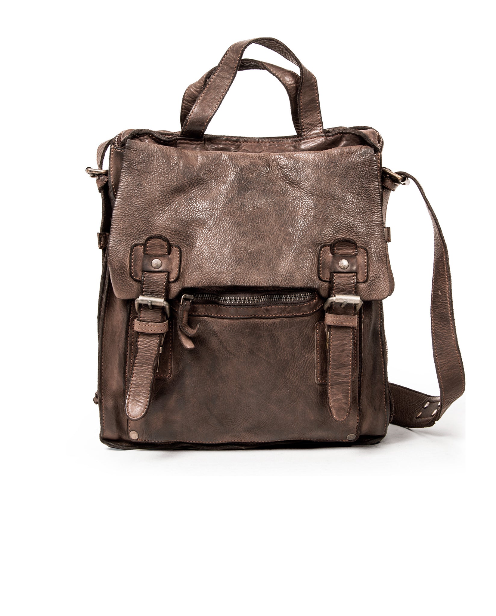 Submarine messenger bag upend