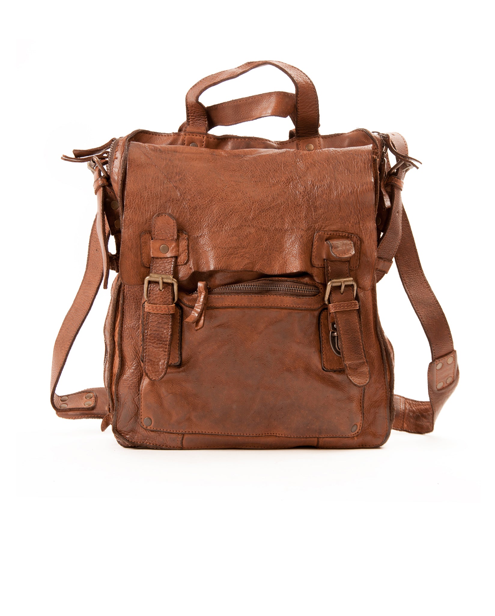 Submarine messenger bag upend