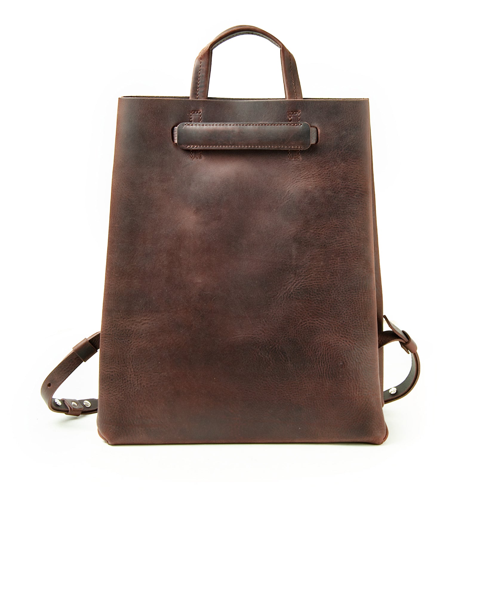 Leather paperbag backpack
